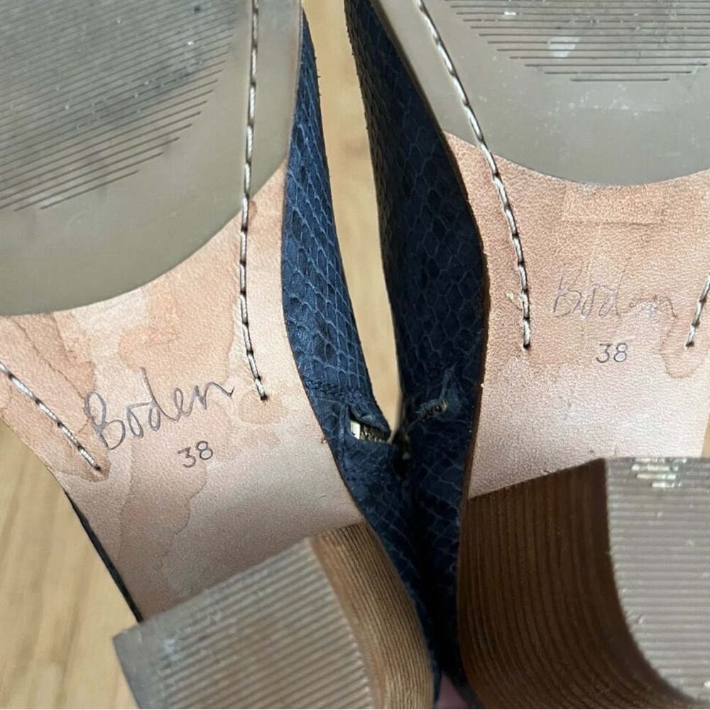Boden Navy Snakeskin Ankle Boots - Picture 11 of 11